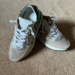 Philippe Model Green and Black Sneakers